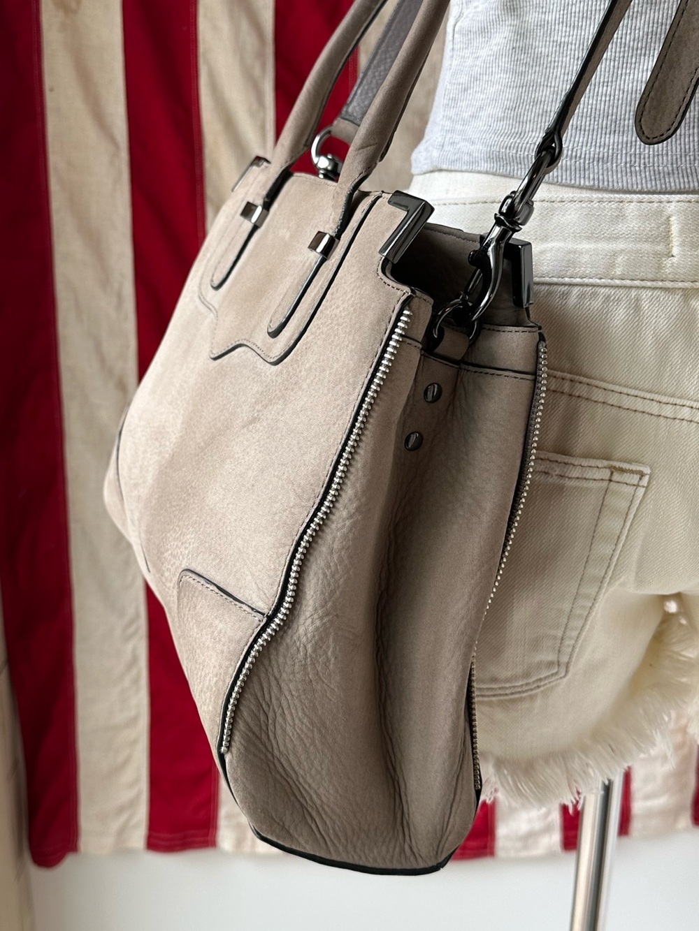 Rebecca Minkoff Crossbody Amorous Satchel Gray - Picture 4 of 11